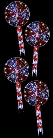 LED Starry Wire Lollipop Path Lights 4 Pack