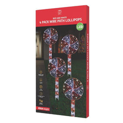 LED Starry Wire Lollipop Path Lights 4 Pack