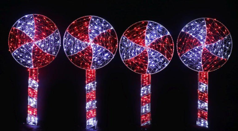 LED Starry Wire Lollipop Path Lights 4 Pack