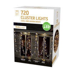 720 LED Cluster Lights 4 Asst Colours