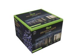 200 Solar LED Icicle Lights