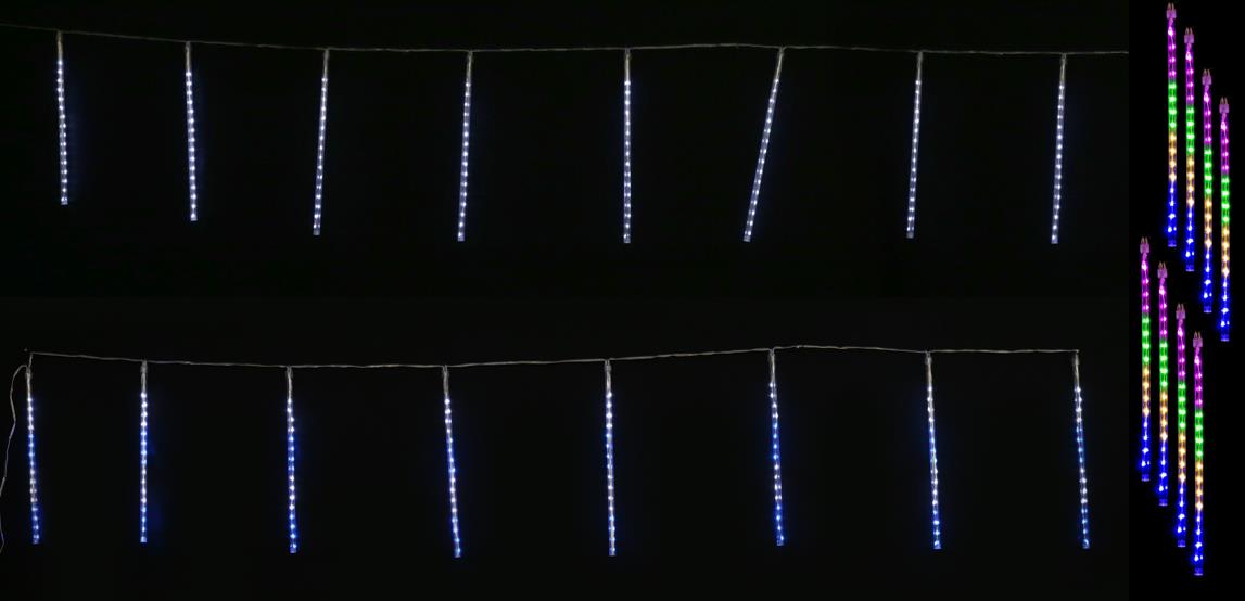 Solar LED Rainfall Tube Lights 8pk Asst