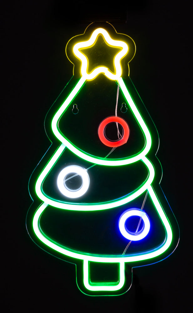 USB LED Neon flex Motif Santa/Tree Asst