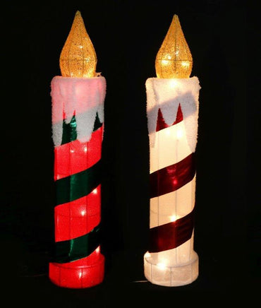 LED Twinkle Tinsel Candle 77cm
