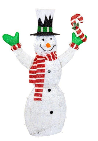 LED Mesh Snowman 123cm