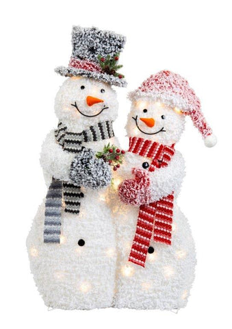 LED Frosty Couples Snowman 100cm