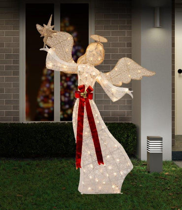LED Dancing Angel with Long Bow 175cm