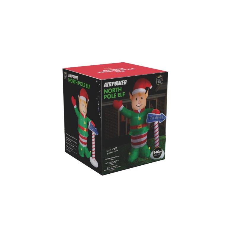 Inflatable North Pole Elf 240cm