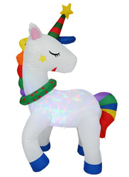 Inflatable Christmas Unicorn RGB Disco LED 180cm