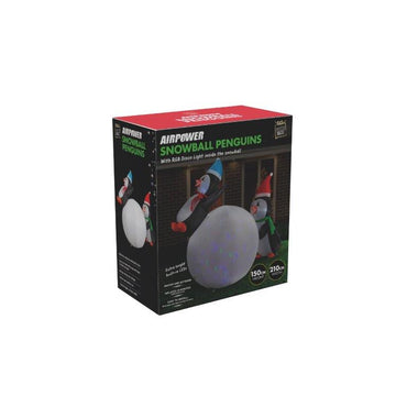 Inflatable Penguins Playing Snowball