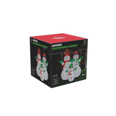 Inflatable Snowman Family 3 Piece 240cm