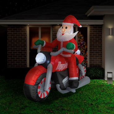 Inflatable Santa Bikie 180cm