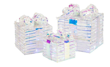 3 Piece LED Presents Iridescent