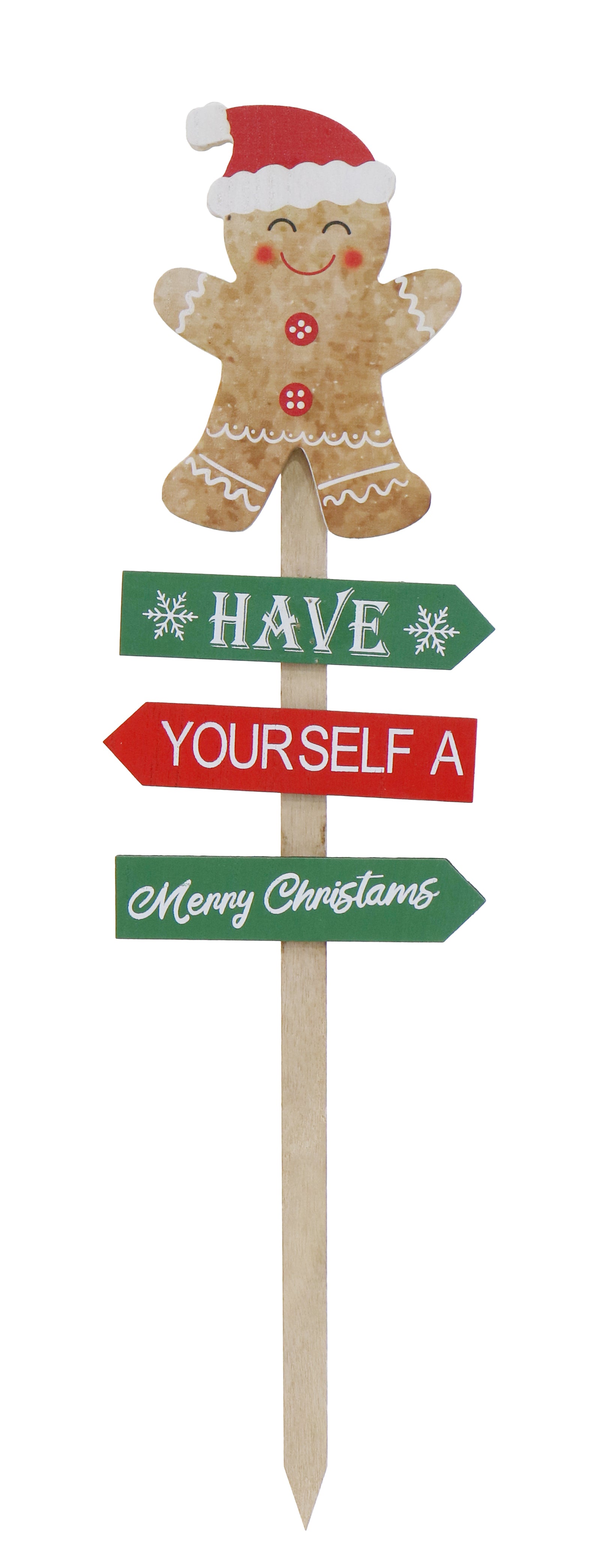Gingerbread Garden Stake 50cm Asst