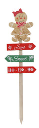 Gingerbread Garden Stake 50cm Asst