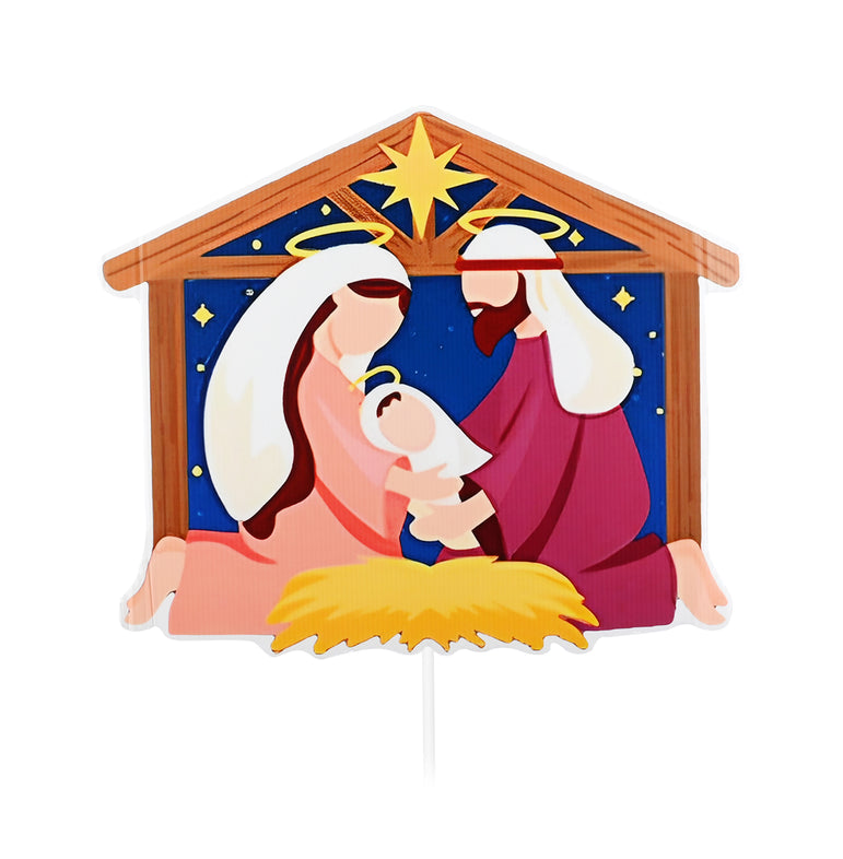 Nativity Yard Decorations Corflute 9pk