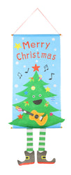 Christmas Banner w/Legs Printed 110cm Asst