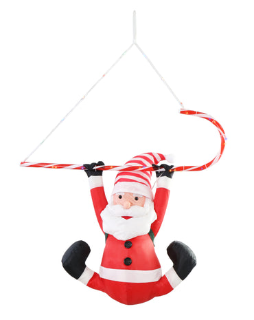 LED Nylon Santa Hang Up Timer B/OP Asst