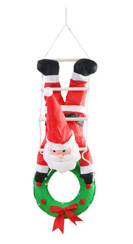 LED Nylon Santa Hang Up Timer B/OP Asst