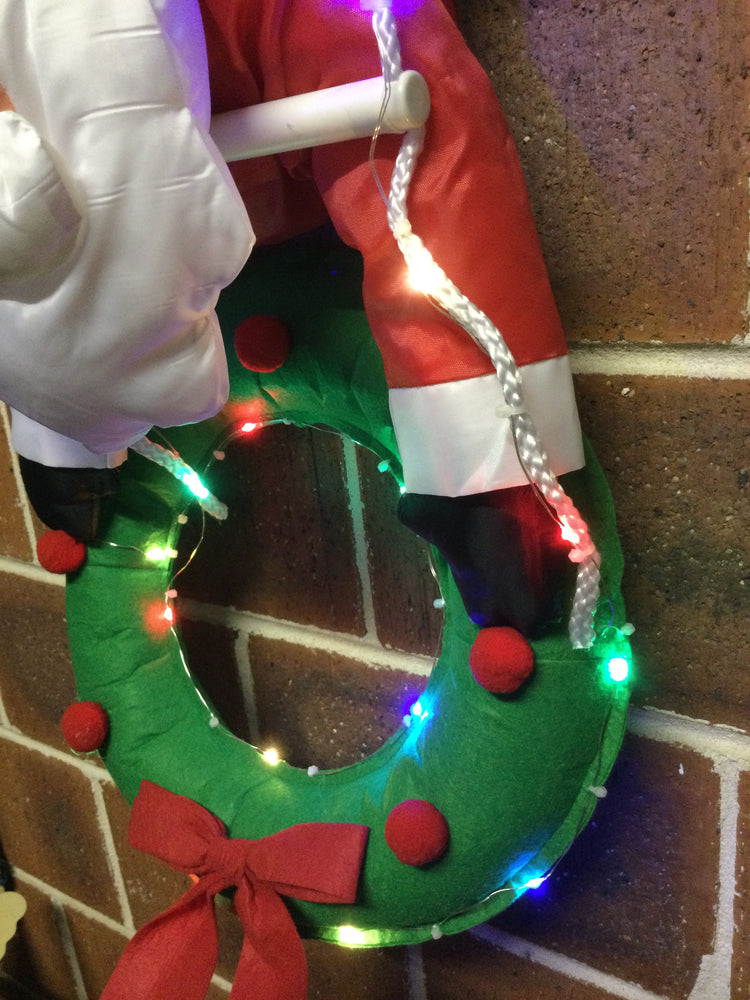 LED Nylon Santa Hang Up Timer B/OP Asst