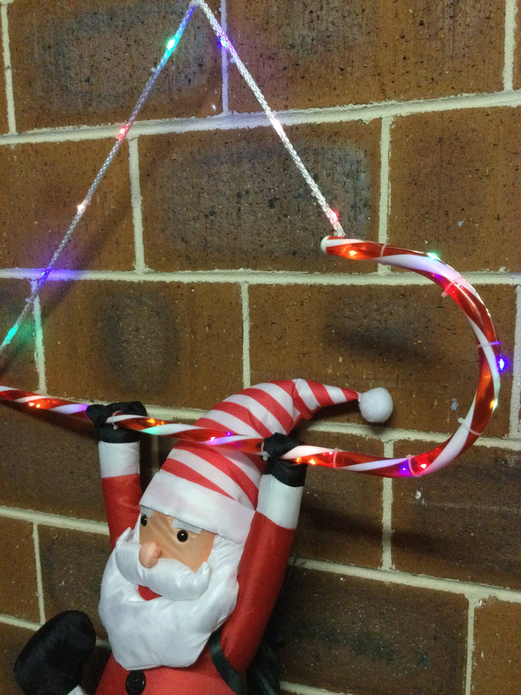 LED Nylon Santa Hang Up Timer B/OP Asst