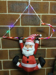 LED Nylon Santa Hang Up Timer B/OP Asst