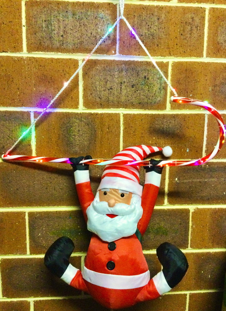 LED Nylon Santa Hang Up Timer B/OP Asst