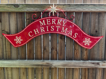 Metal Merry Christmas Arch Sign / Font Merry Christmas asst