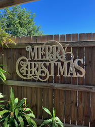 Metal Merry Christmas Arch Sign / Font Merry Christmas asst