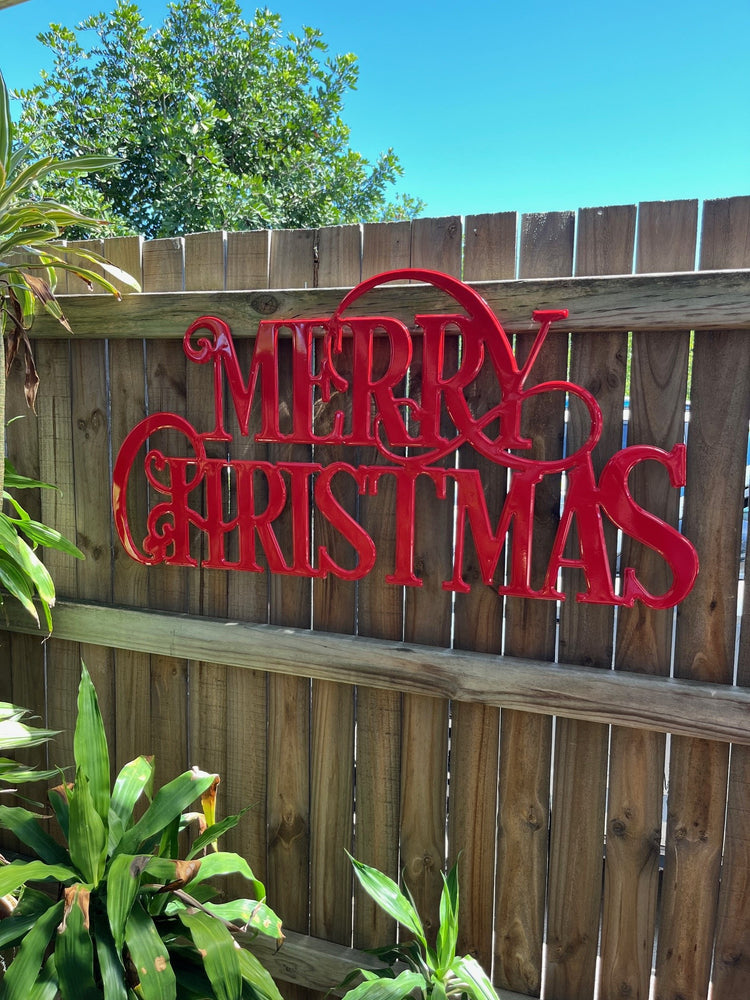 Metal Merry Christmas Arch Sign / Font Merry Christmas asst