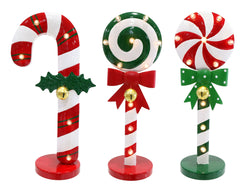 LED Metal Candy cane/Lollipop B/0