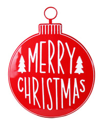 Merry Christmas Metal Yard Bauble Asst