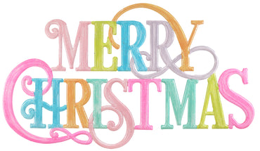 Macaron Merry Christmas Metal Sign