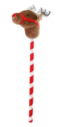 Christmas Riding Reindeer Stick Asst