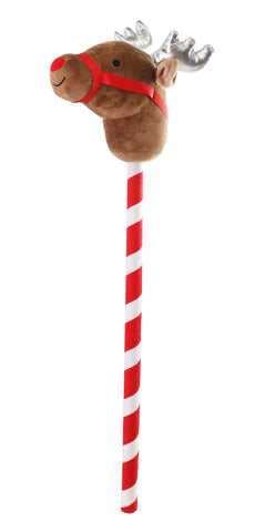 Christmas Riding Reindeer Stick Asst
