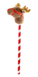 Christmas Riding Reindeer Stick Asst