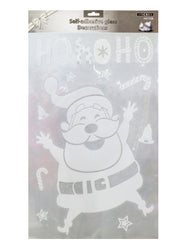 Jumbo Silver/White Flocked Window Decal Asst easy peel off re use