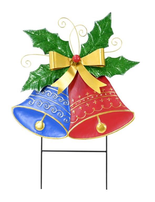 Merry Christmas Bauble Metal Lawn Sign