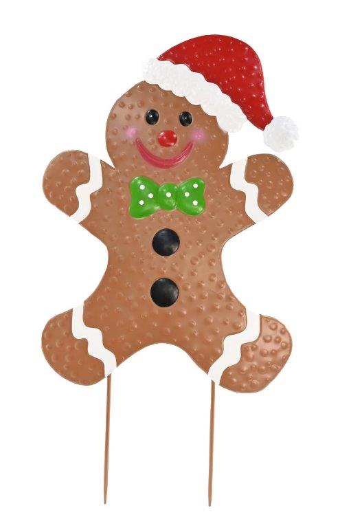 Gingerbread Metal Yard Stake 90cm