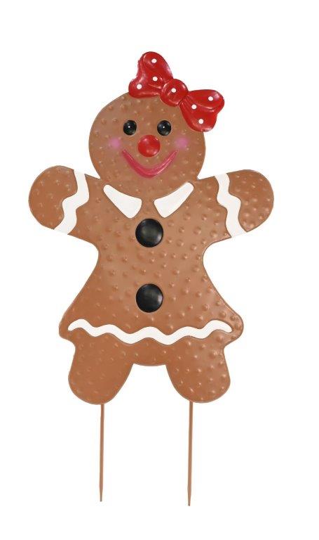 Gingerbread Metal Yard Stake 90cm