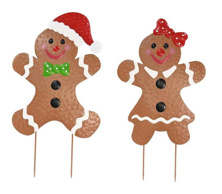 Gingerbread Metal Yard Stake 90cm