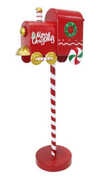Metal Candy Cane Letterbox 50cm