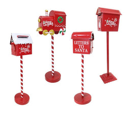Metal Candy Cane Letterbox 50cm