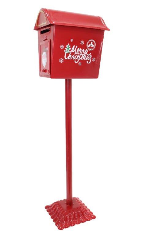 Metal Candy Cane Letterbox 50cm