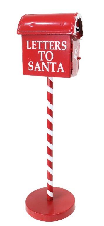 Metal Candy Cane Letterbox 50cm