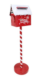 Metal Candy Cane Letterbox 50cm
