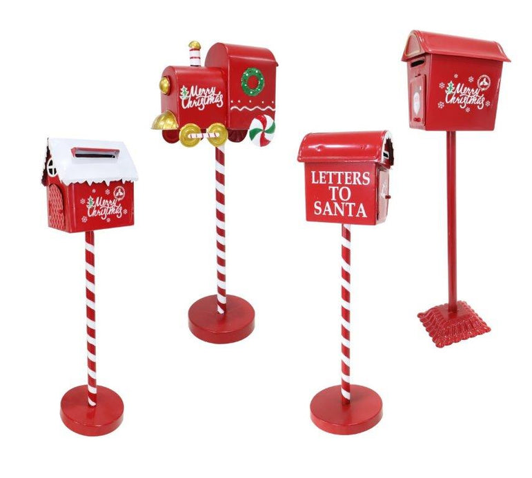 Metal Candy Cane Letterbox 50cm
