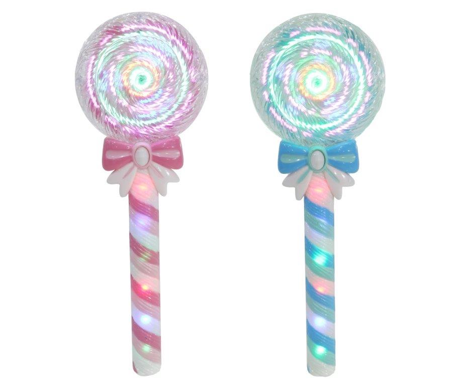 Light Up Lollipop Spinning Wand 30cm
