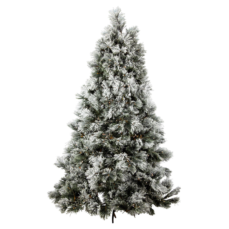 7ft/2.1m Flocked Snow Christmas Tree 650 LED