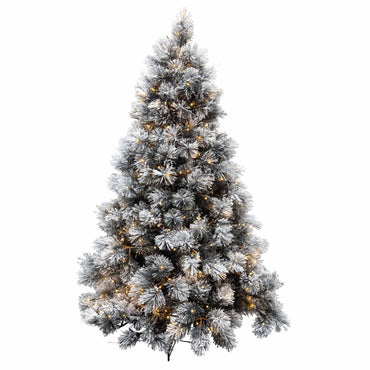 8ft/2.4m Flocked Snow Christmas Tree 900 LED